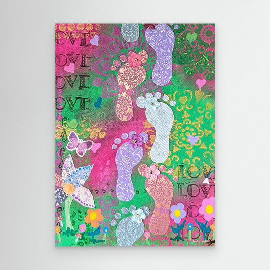 Stepping Forward - Footprints Canvas Print