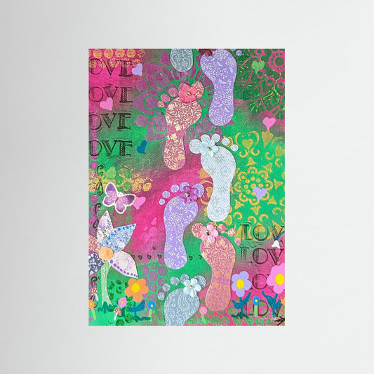 Stepping Forward - Footprints Fine Art Print