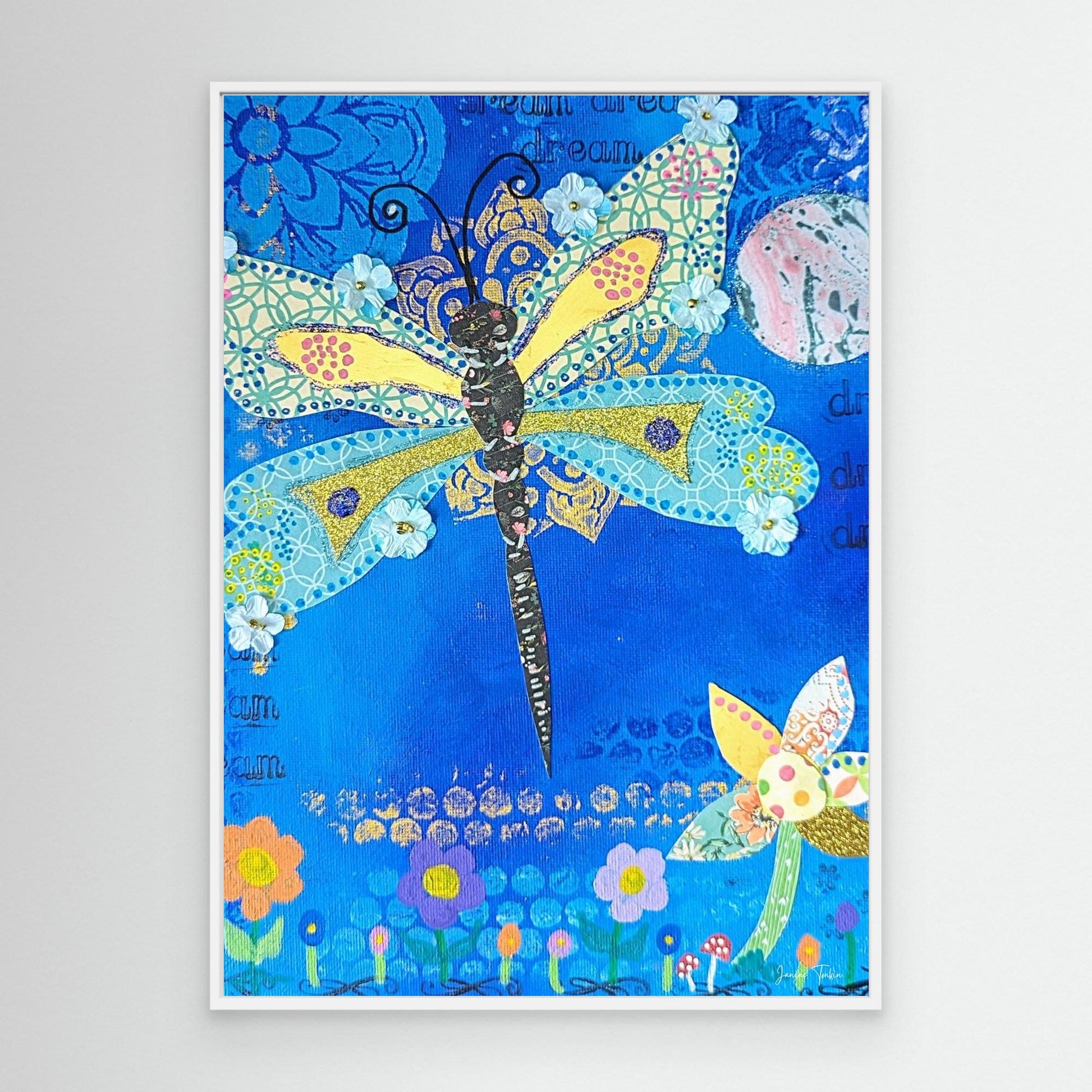 Glimmer Spirit - Dragonfly Canvas Print 