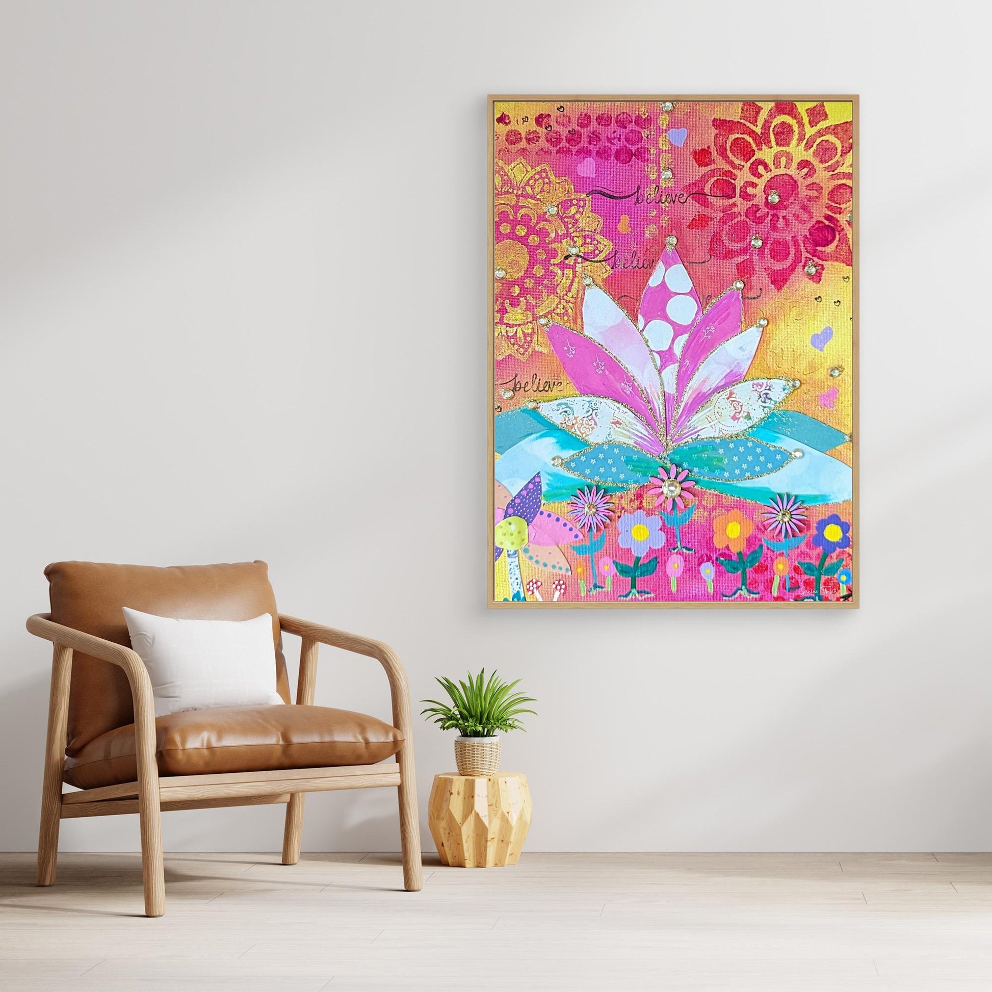 Silent Bloom - Lotus Canvas Print
