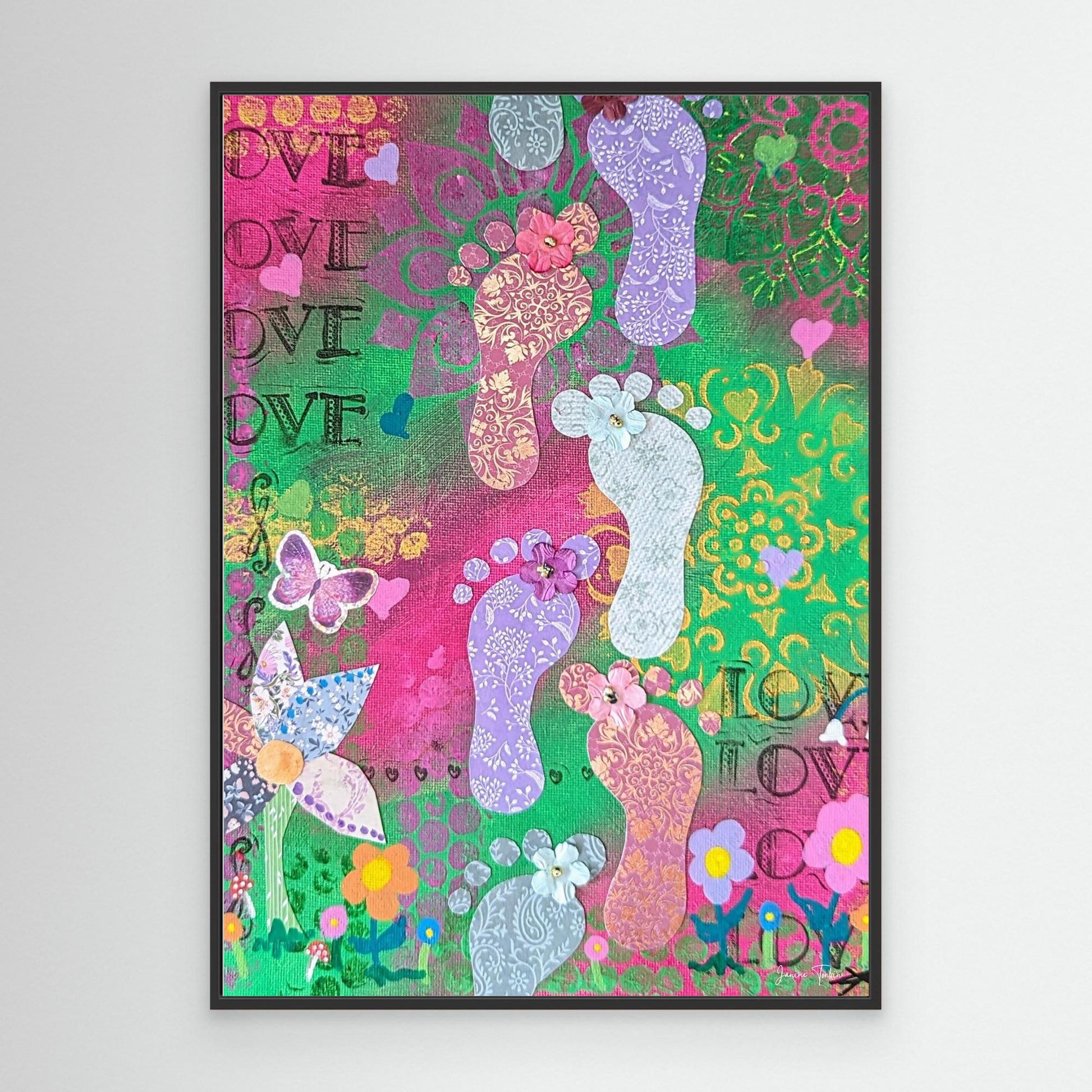 Stepping Forward - Footprints Canvas Print