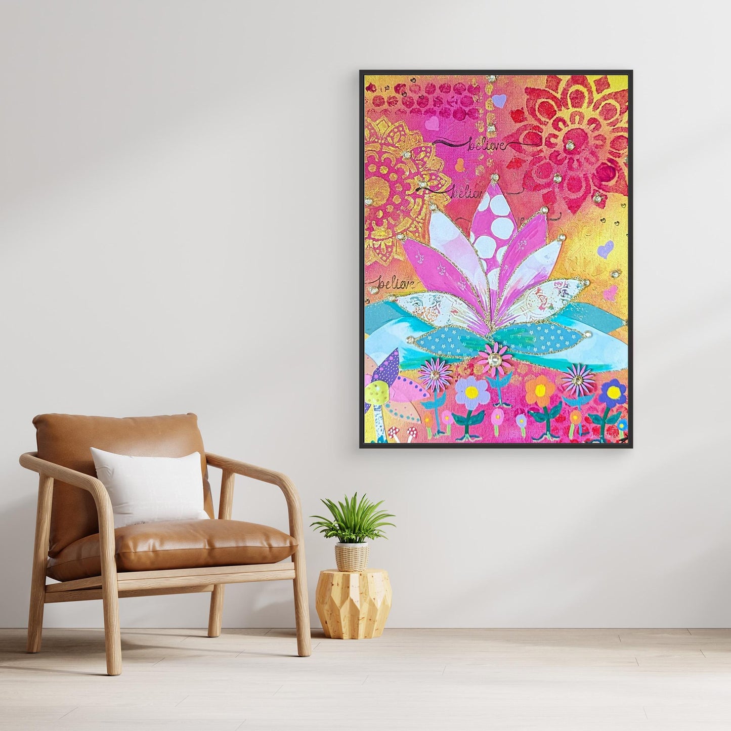 Silent Bloom - Lotus Canvas Print