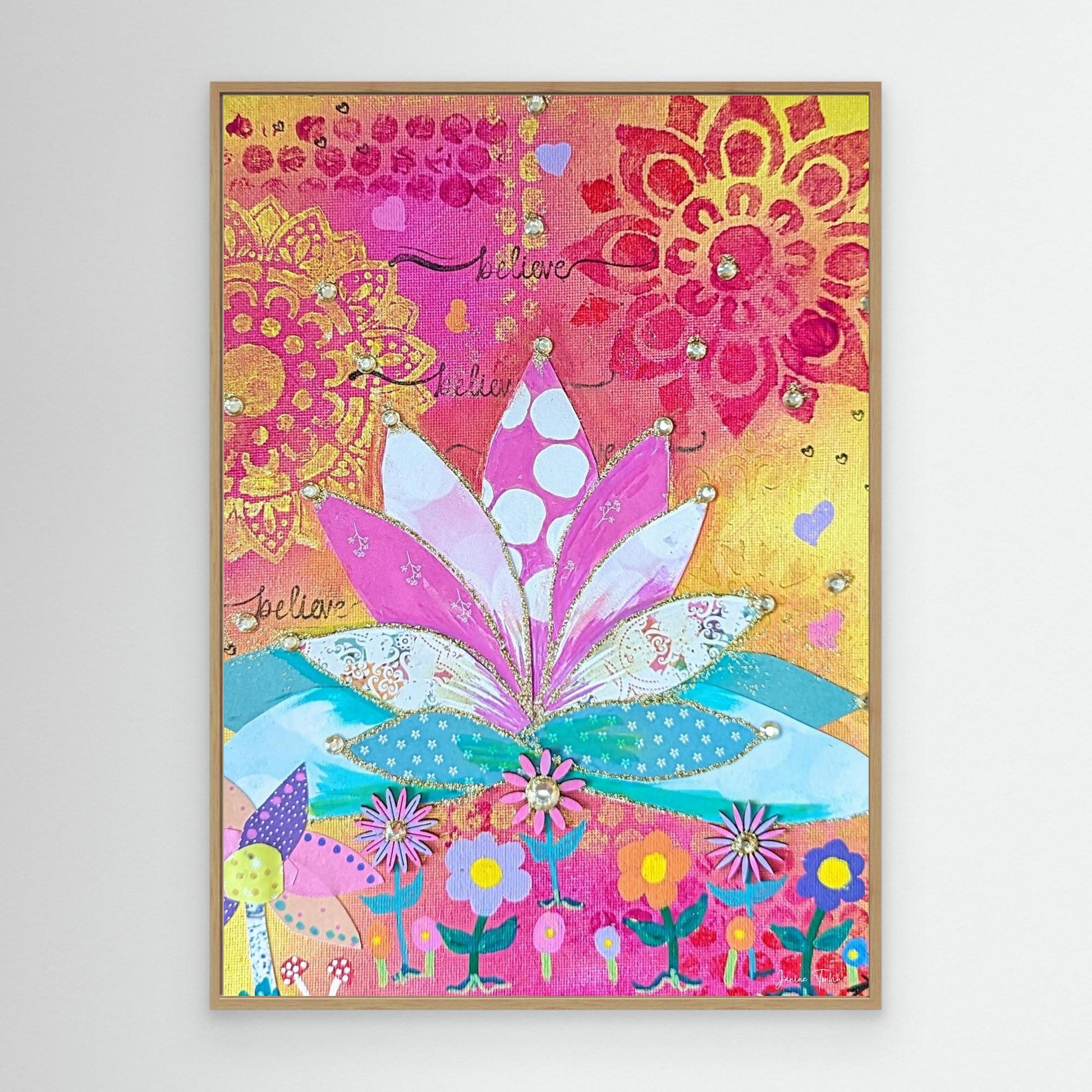Silent Bloom - Lotus Canvas Print