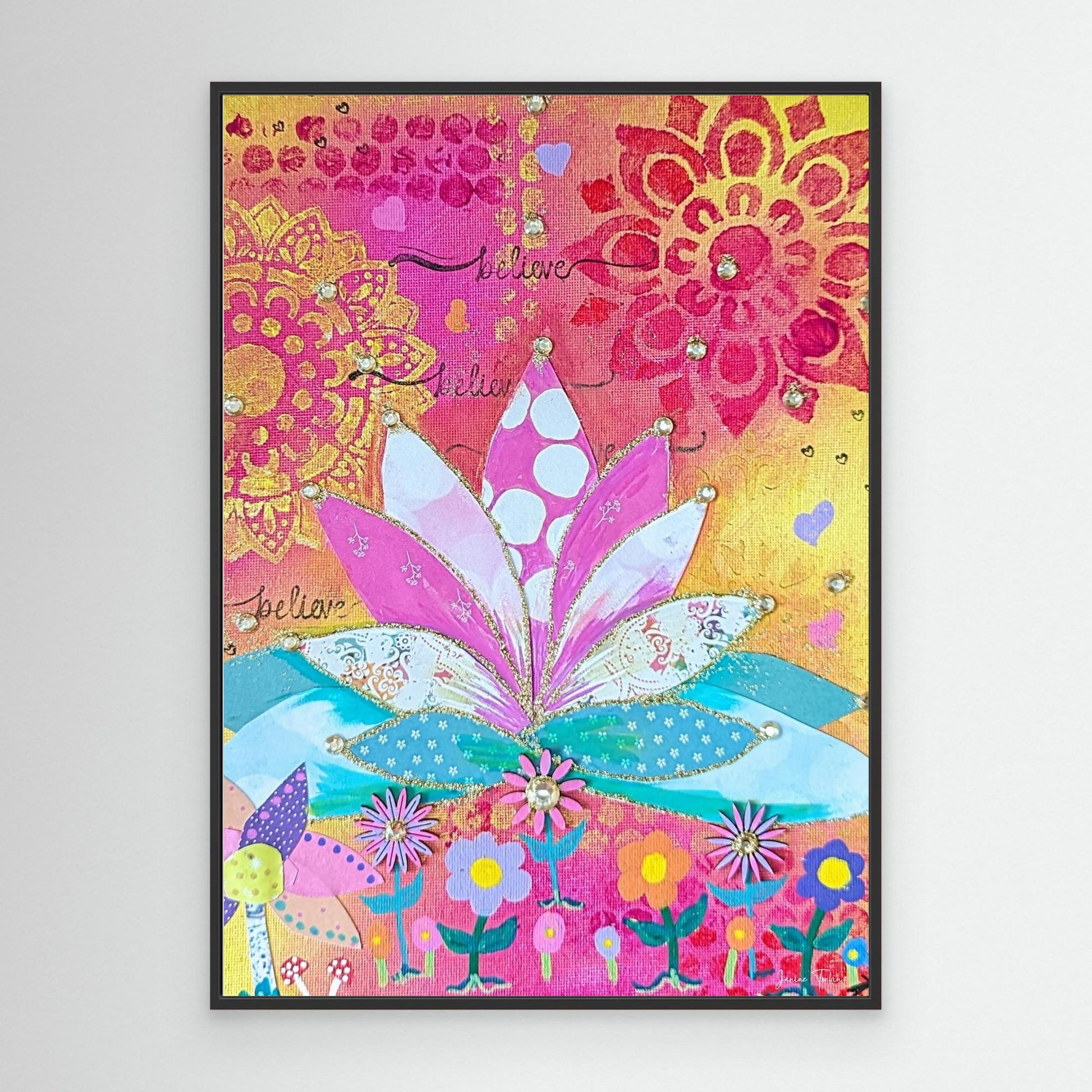 Silent Bloom - Lotus Canvas Print