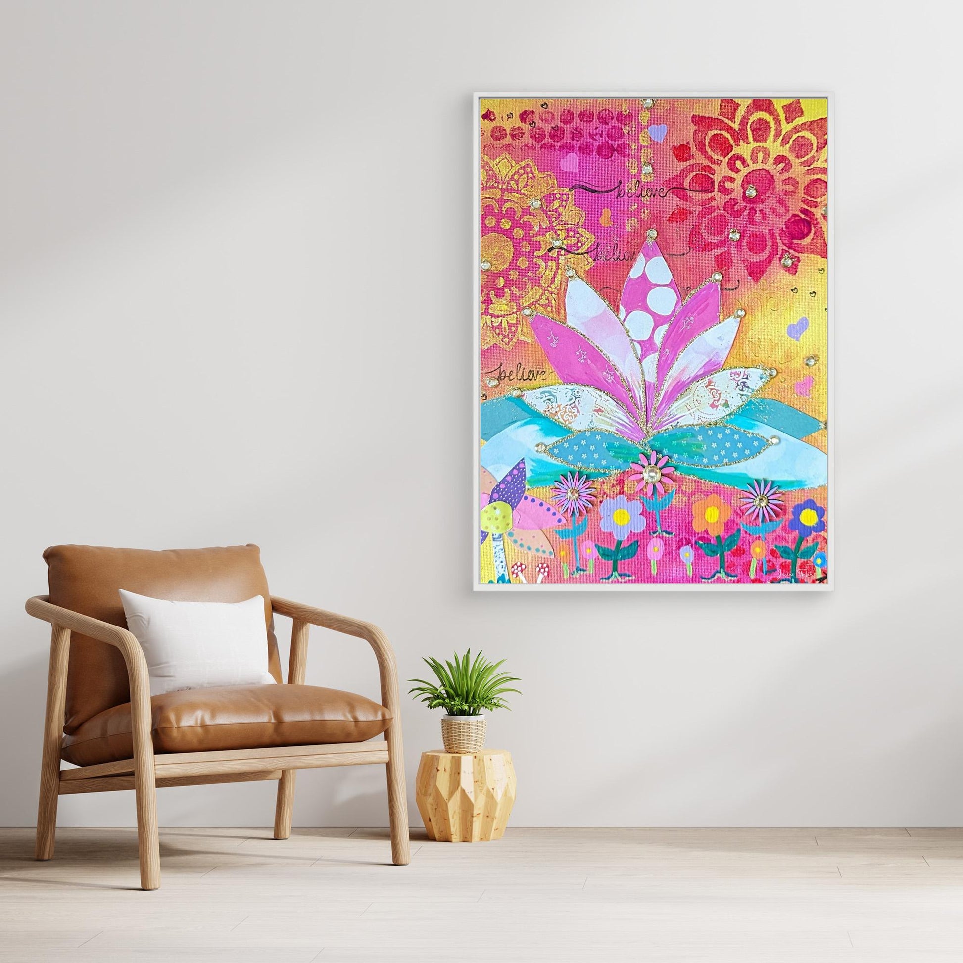 Silent Bloom - Lotus Canvas Print
